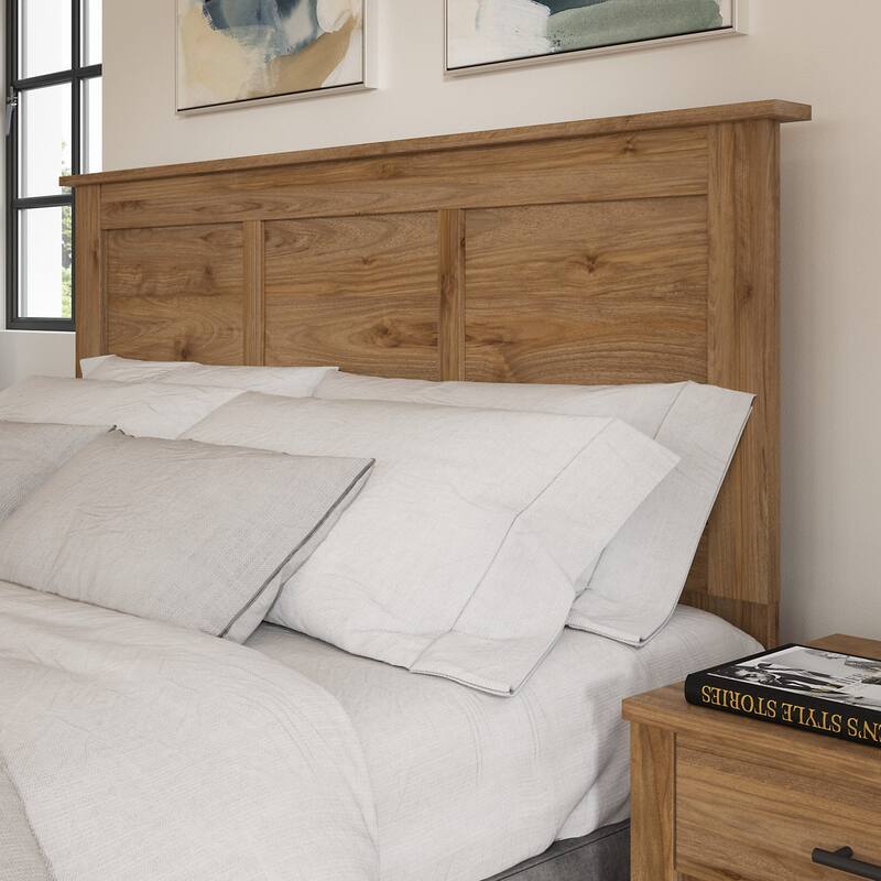 Queen Ash Grey Headboard - Fresh Walnut