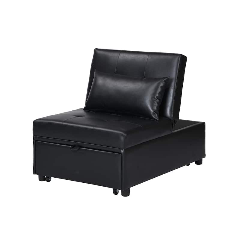 Multi-Functional Folding Ottoman Sofa Bed with Converts to Lounge Chair and Single Bed (264lb Capacity)