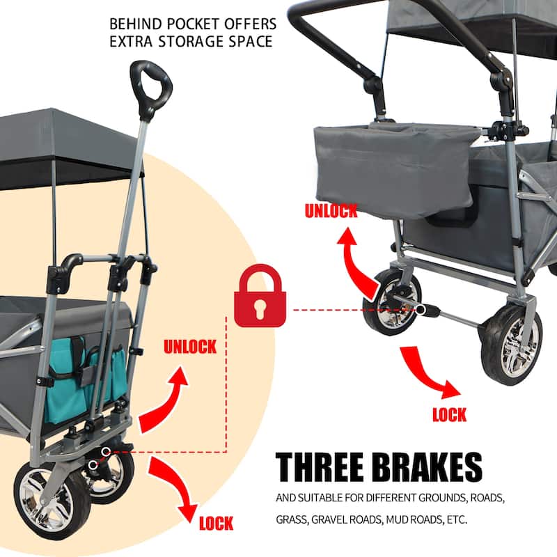 Folding Wagon with Removable Canopy