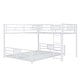 preview thumbnail 14 of 12, Contemporary Design Metal Bunk Bed with Ladder and Guardrails, Twin over Full Size, White