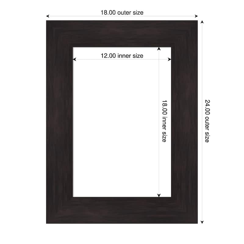 Amanti Art Furniture Espresso Framed Dry Erase Magnetic Board - 18 x 24 in