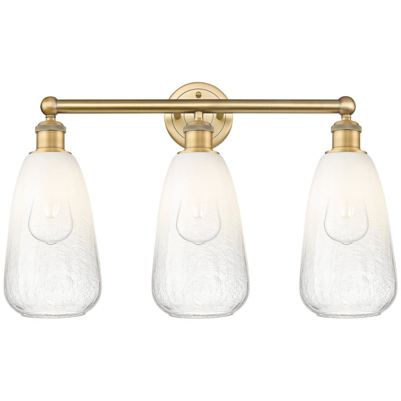 Innovations Lighting 616-3W-16-24 Brookhaven Almond Vanity Brookhaven - Brushed Brass / Opal