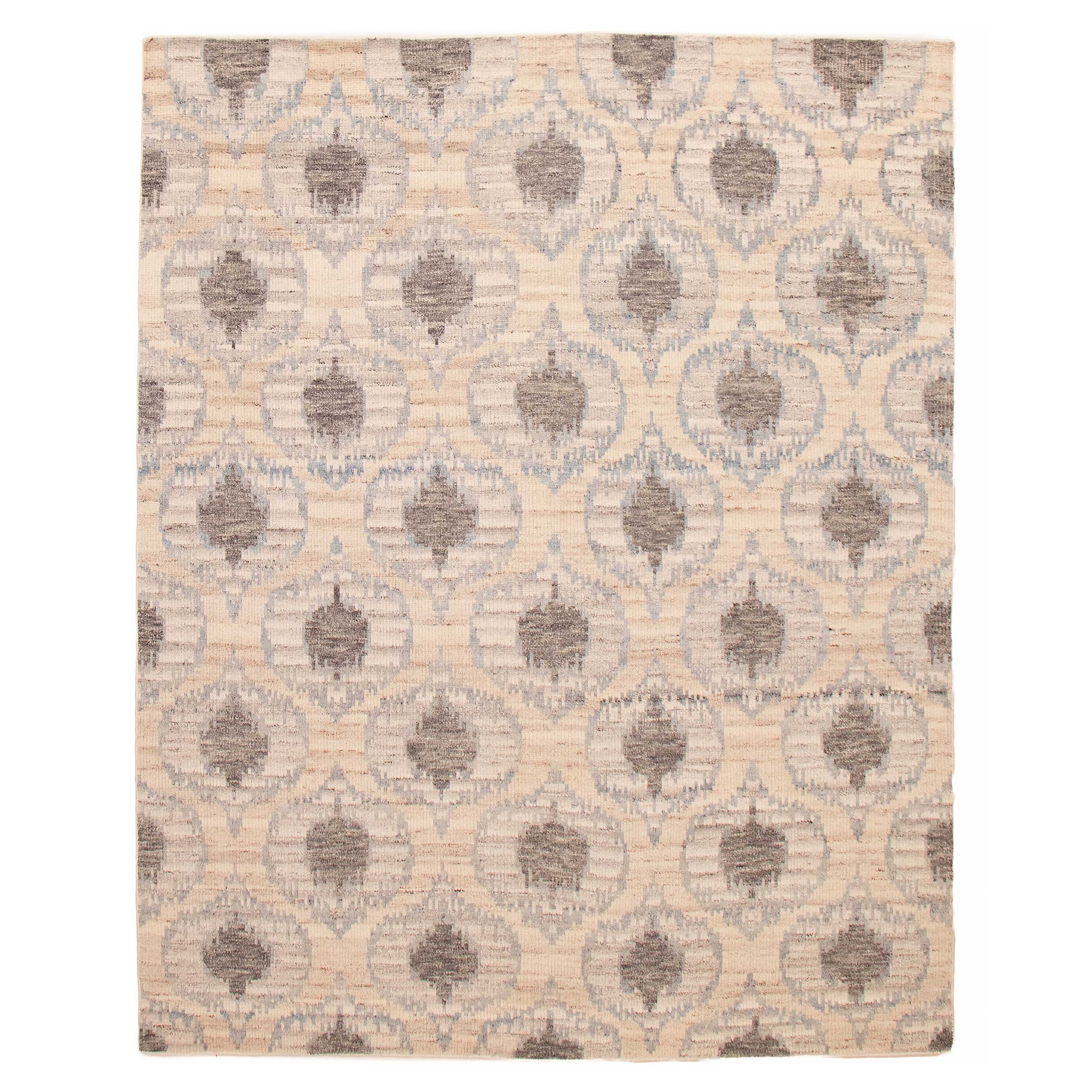 ECARPETGALLERY Hand-knotted Tangier Beige Wool Rug - 7'11 x 9'11