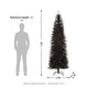 preview thumbnail 4 of 21, Glitzhome 7.5FT/9FT Black or Silver Unlit Tinsel Slim Pencil Artificial Christmas Trees