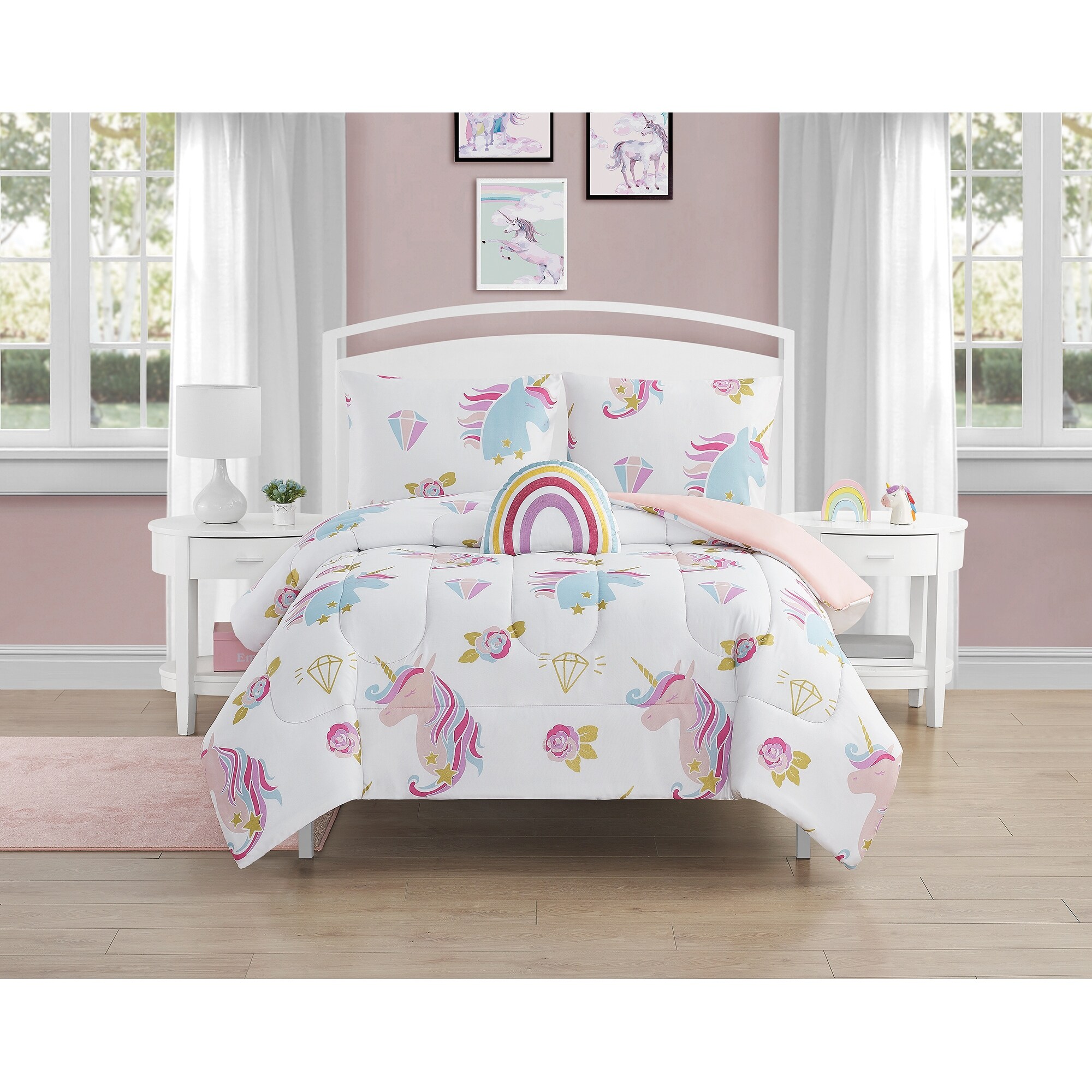 unicorn rainbow comforter