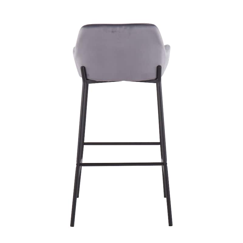 Carbon Loft Galotti Black Fixed-Height Upholstered Bar Stool - Set of 2