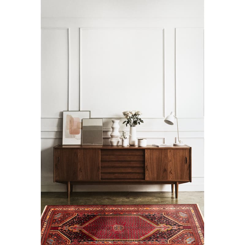 ECARPETGALLERY Hand-knotted Anatolian Vintage Black, Red Wool Rug - 3'3 x 5'1