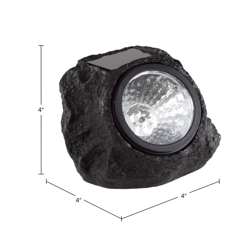 Pure Garden Solar LED Rock Landscaping Lights (Set of 8) - 4 in. x 4.5 in. x 4.5 in.