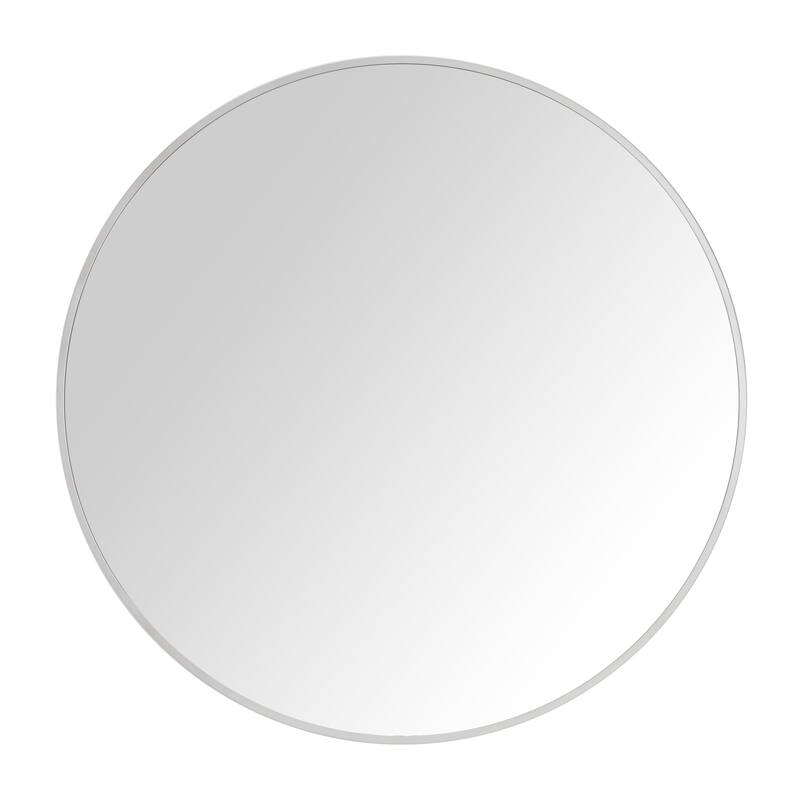 Avanity Avon Wall Mounted Mirror with Stainless Steel Frame - 24"W x 24"H - Brushed Stainless