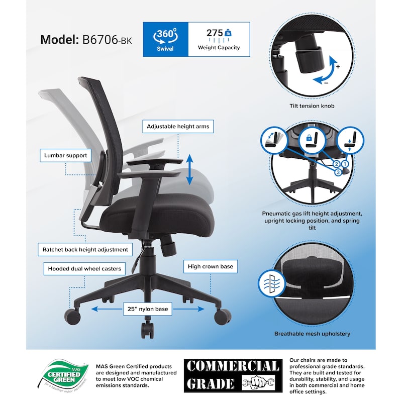 Boss Mesh Back Task Chair