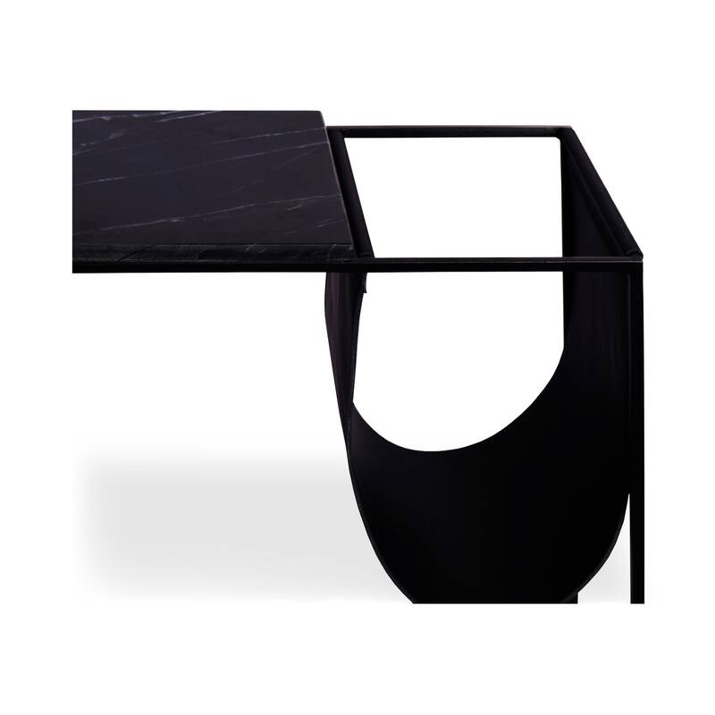 Aurelle Home Modern Marble Magazine Side Table
