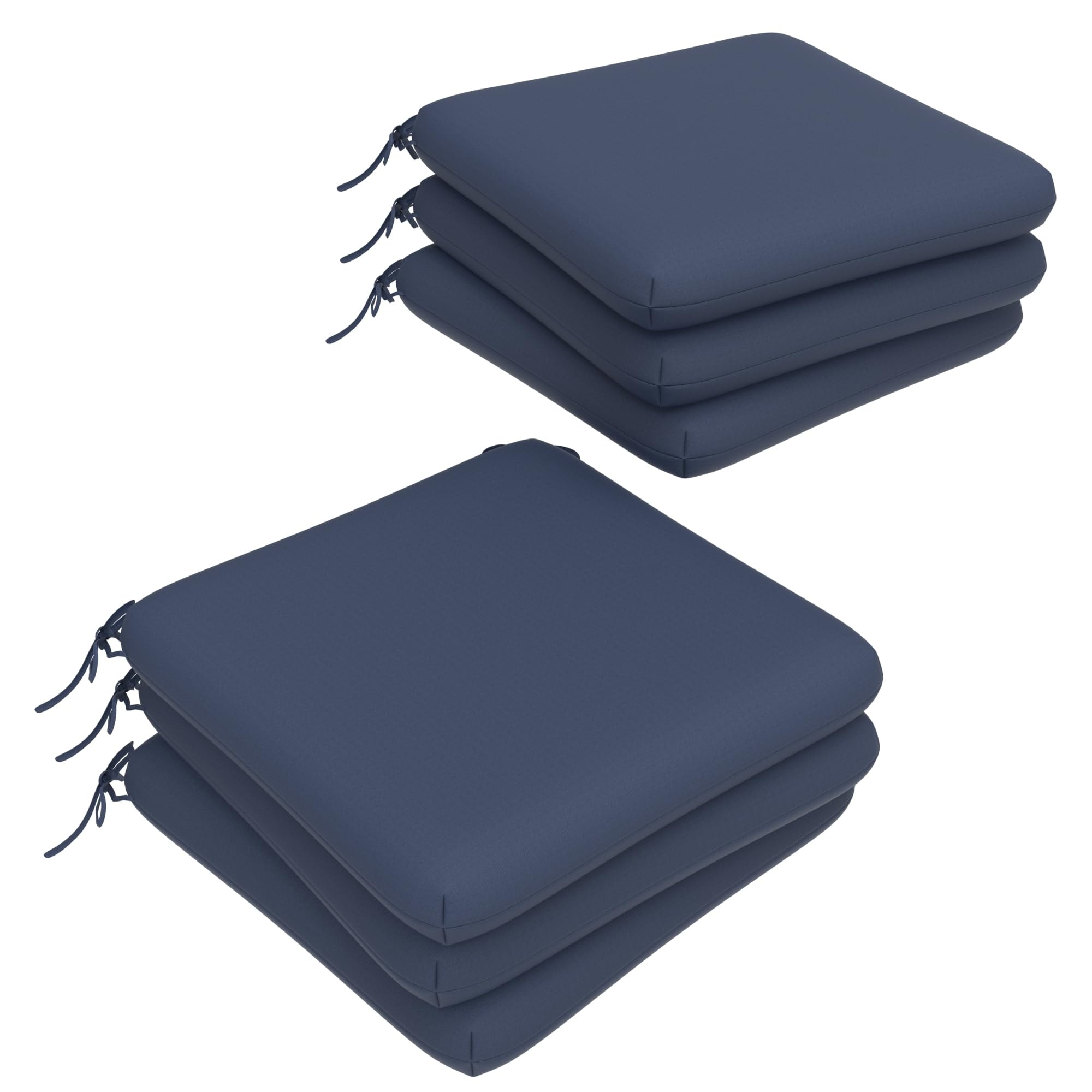 Covers&All Sunbrella Outdoor Dining Chair Cushions, Waterproof, Fade Resistant Seat Pads for Patio Furniture ( 18 x 18 x 3 )