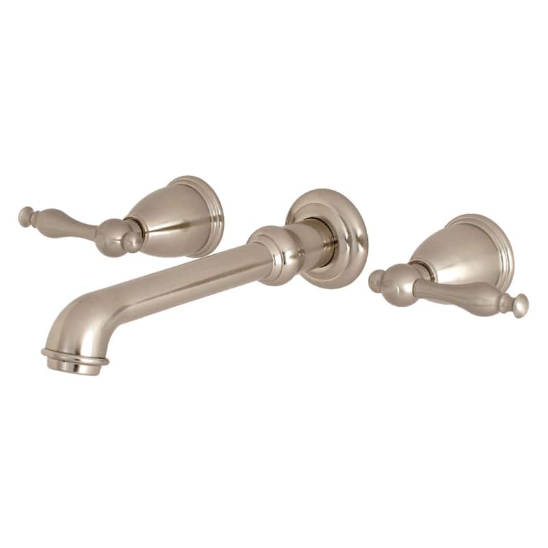 Kingston Brass Naples 3-Hole Wall Mount Roman Tub Faucet - Brushed Nickel