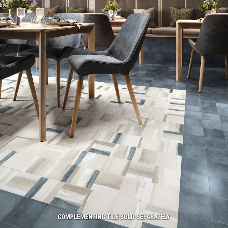 Merola Tile Matter Canvas Bone Blue 6" x 6" Porcelain Floor and Wall Tile - Case (25 Tiles)