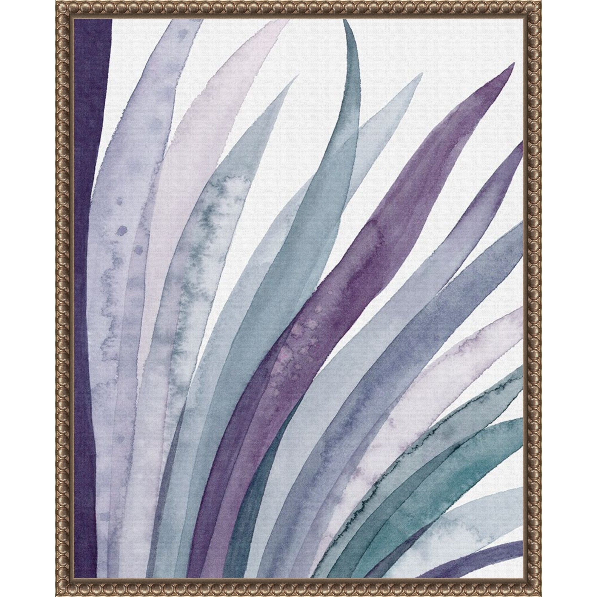 Amanti Art Amethyst Scales Triptych III by Grace Popp Framed Canvas Wall Art Print - Sylvie Beaded Bronze