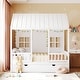 preview thumbnail 2 of 12, Full House Bed with Twin Trundle & Playhouse Design, Solid Wood Frame