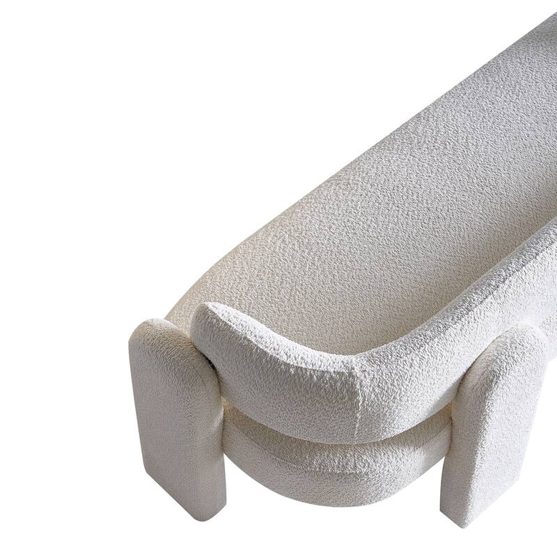 Modern Upholstered Bench Velvet Sofa with Rolled Arms, Loveseat Sofa, Chaise Sofa for Club Living Room Bedroom