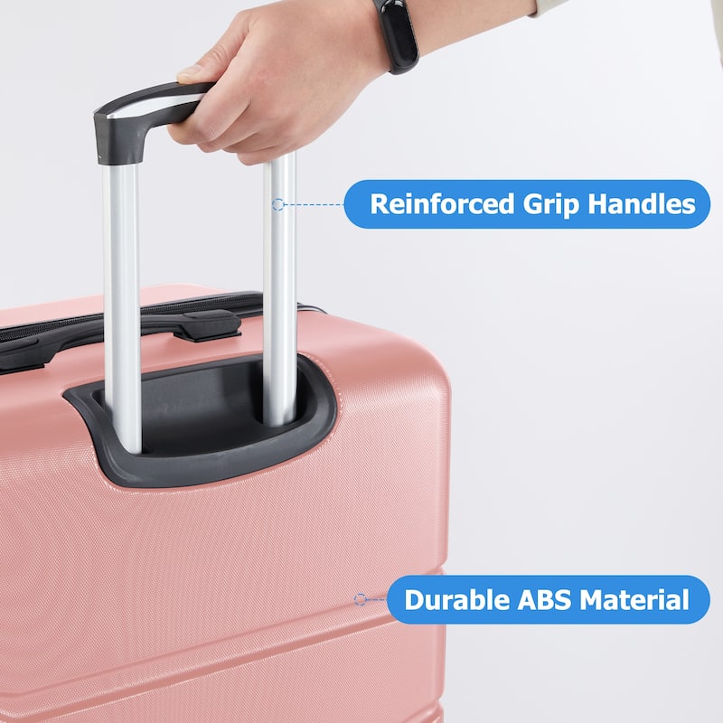 Hard Shell ABS, Double Spinner Wheels Lightweight Suitcase TSA Lock