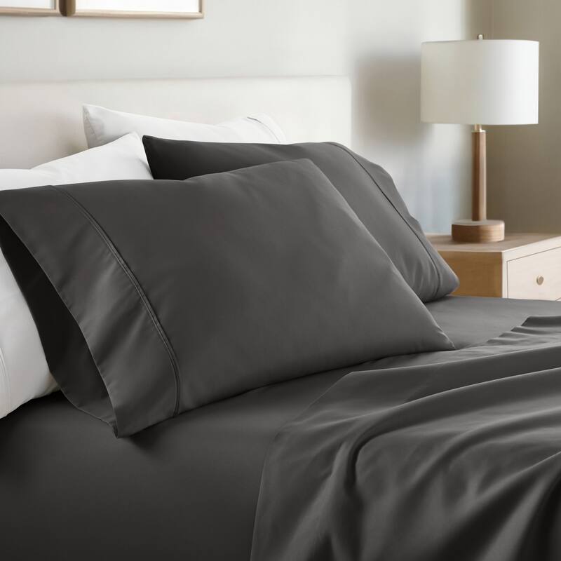 Home Collection Ultra Soft 2-piece Microfiber Pillowcase Set - King - gray