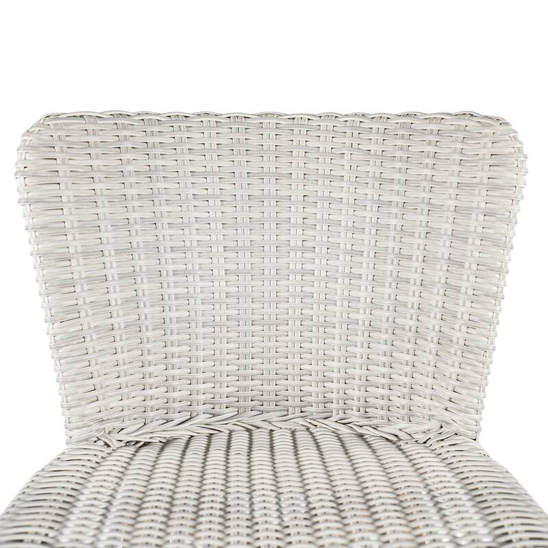 Christopher Knight Home - Lina Acacia and Rattan Outdoor Barstool (Set of 2)