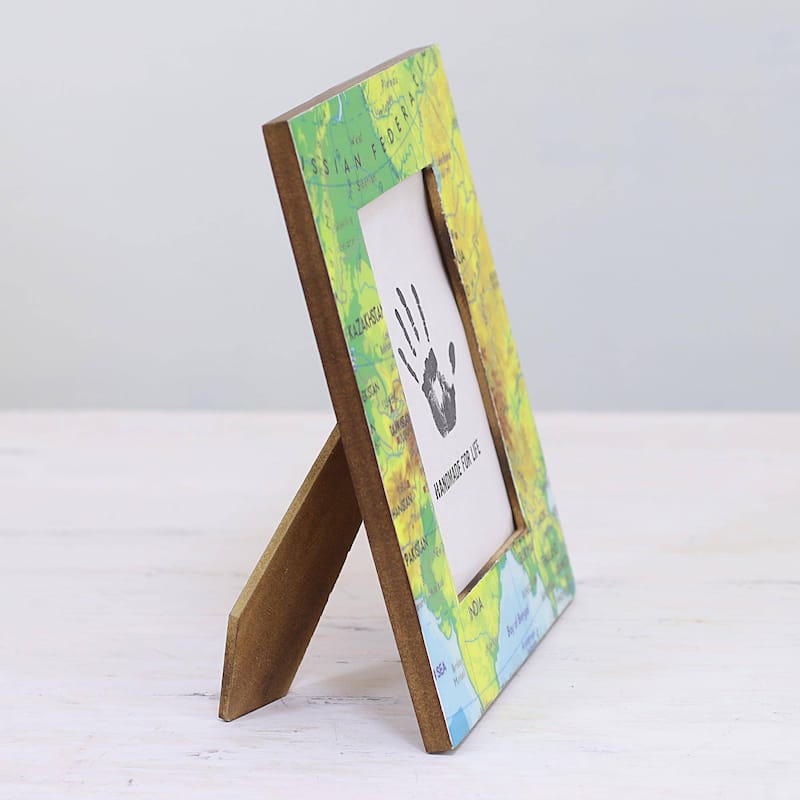 Novica Handmade Travel The World Wood Photo Frame (4X6)