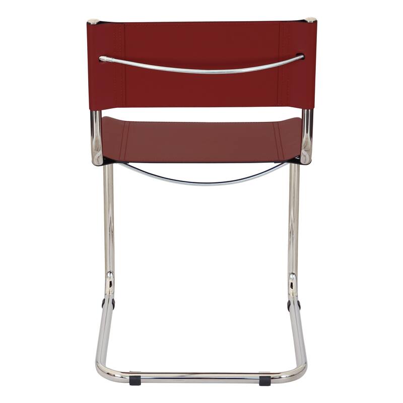 Breuer Chair Company Mart Stam Cantilever Side Chair w/ Chrome Frame (Various Bonded Leather Colors)