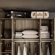 preview thumbnail 55 of 72, Rattan-Accented Wardrobe - Spacious Clothing Organizer with Style