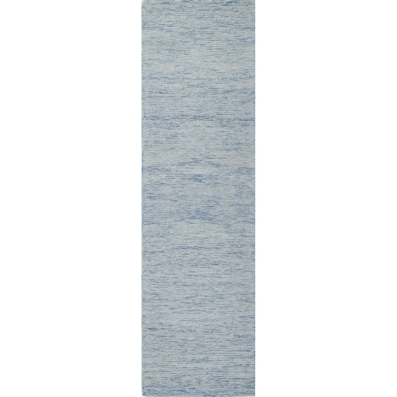 Momeni James Hand-tufted Wool Area Rug - 2'3" X 8' Runner - Light Blue - Runner/Rectangle