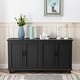 preview thumbnail 28 of 32, Kitchen Sideboard Coffee Bar Cabinet Accent Storage Cabinet Black