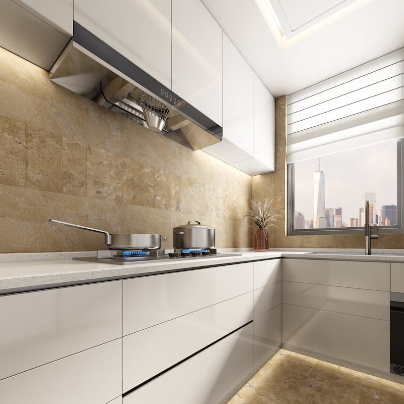 12*24 Polished Beige Natural Marble, for Wall and Floor(8 sq. ft./Case)