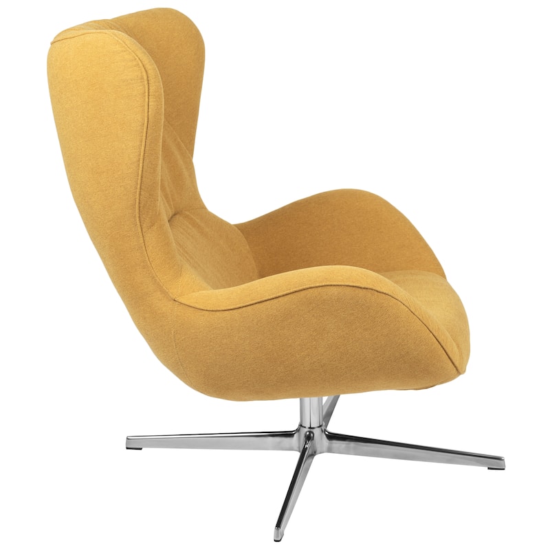 Home and Office Retro Swivel Wing Accent Chair - 35"D x 32.5"W x 40.5"H