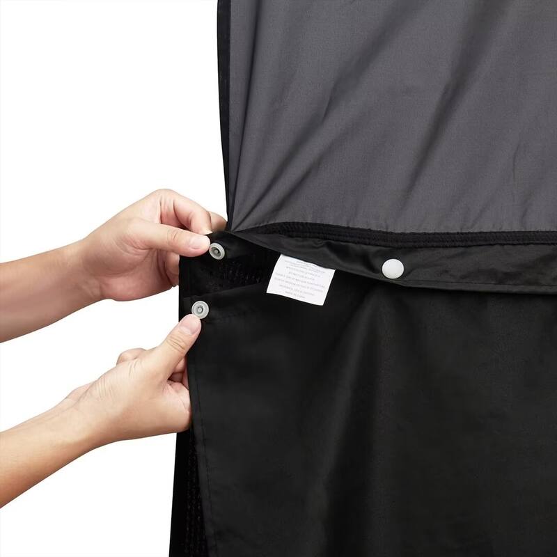 Waffle Weave Shower Curtain with Snap-in Liner 12 Hooks Included