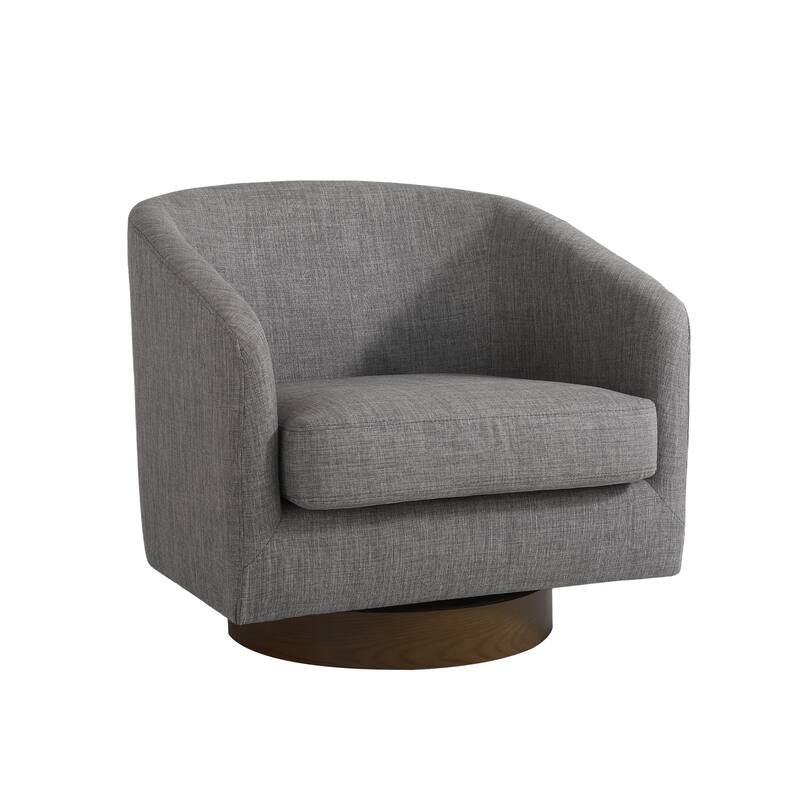 31.1'' W Modern Barrel Swivel Accent Chair