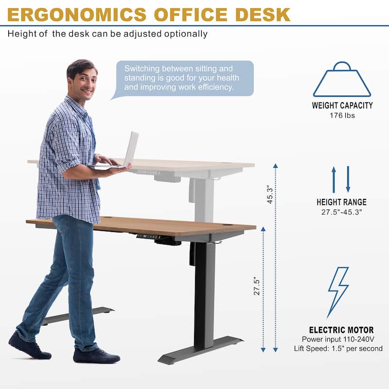 Futzca Electric Height Adjustable Standing Desk