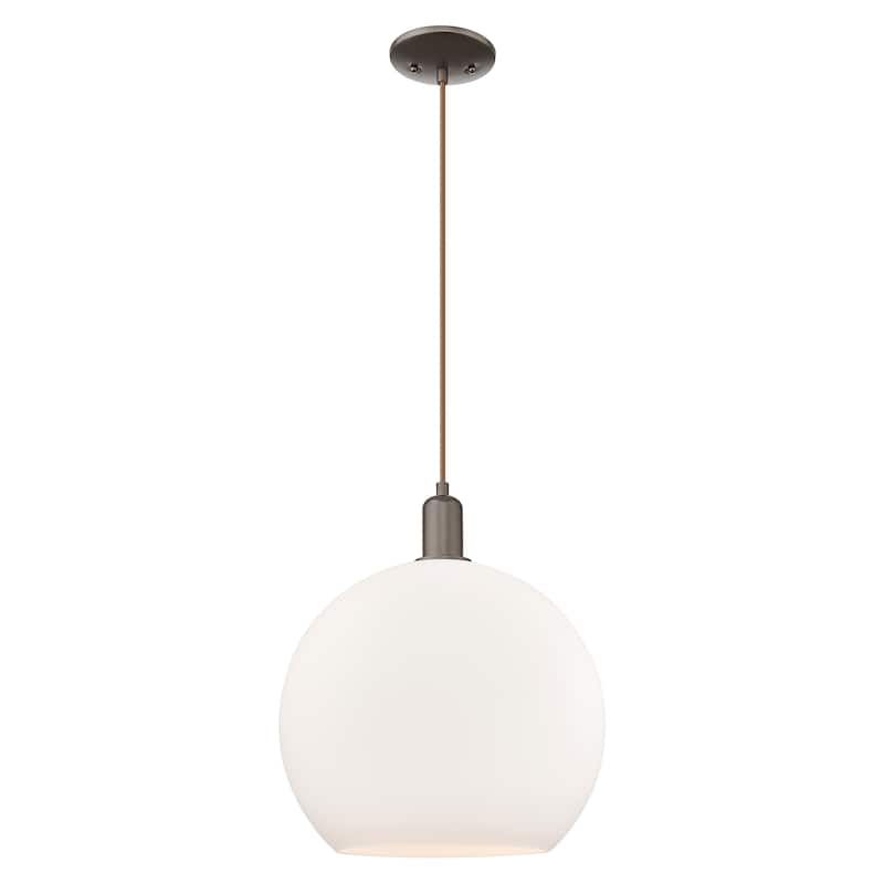 Innovations Lighting Endless Possibilities Arcadia - Athens - 1 Light 14" Cord Hung Mini Pendant - Oil Rubbed Bronze/Matte White