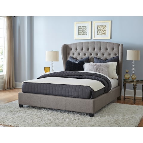 Hillsdale Furniture Bromley Upholstered Bed, Orly Gray