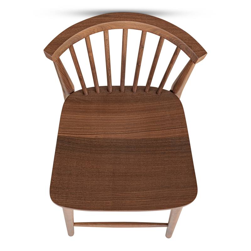 NADAAL STUDIOS Briar Counter Stool, Solid Walnut Frame, Natural Walnut