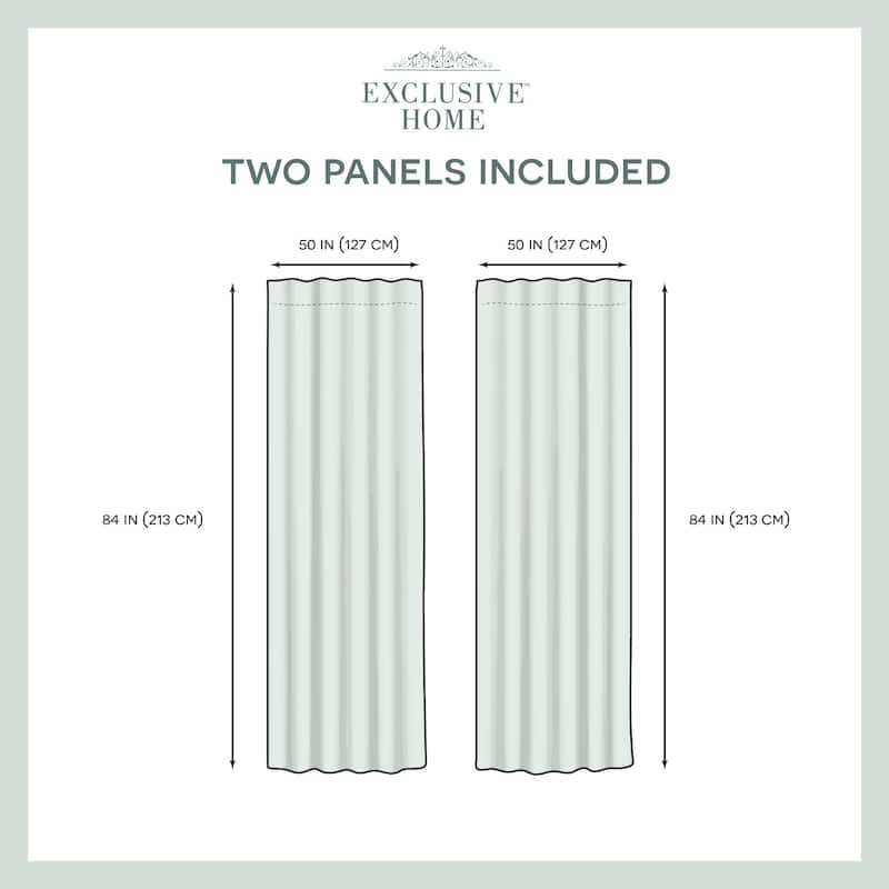 ATI Home Belgian Sheer Hidden Tab Top Curtain Panel Pair