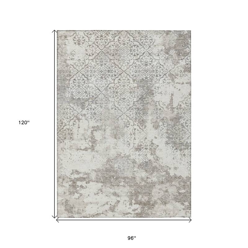 HomeRoots Floral Transitional Rectangle Outdoor Rug
