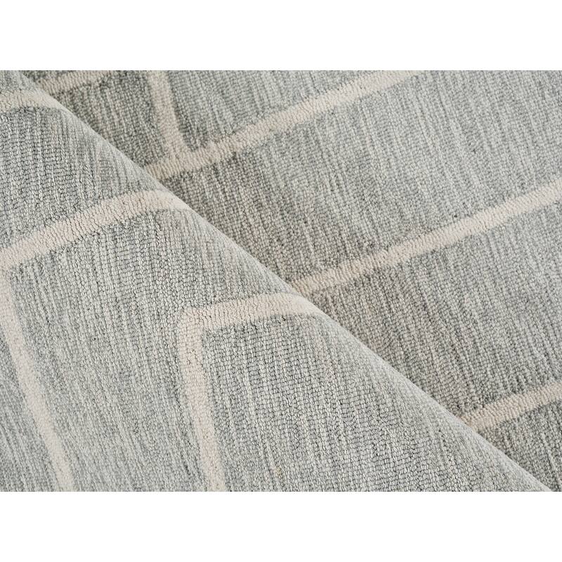 Exquisite Rugs Tangiers Handmade Hand-tufted New Zealand Wool on Canvas Blue/Ivory Area Rug