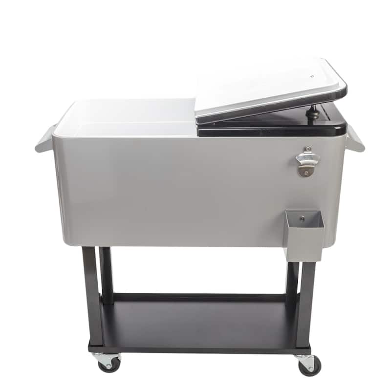 80QT Iron Spray Cooler with Shelf - 80QT - Silver