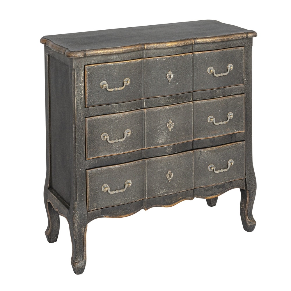 Distressed Wood 3-Drawer Dresser