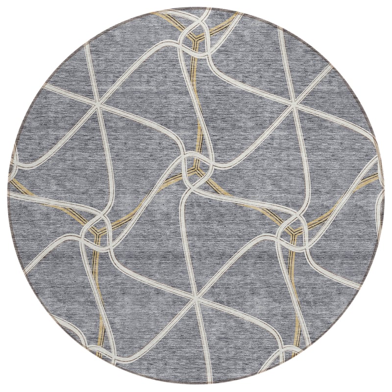 HomeRoots Geometric Contemporary Rectangle Outdoor Rug