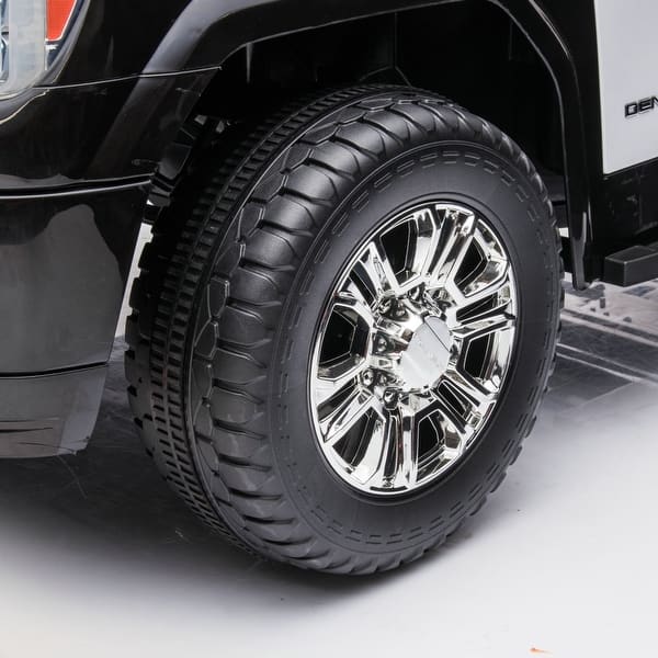 slide 2 of 10, 24V GMC Sierra Denali 2 Seater Police Ride-On Truck Black - Assembly Required