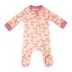preview thumbnail 1 of 1, Baby Girls Pink Clouds and Let's Hug Zippered Footed Sleeper 0-3 months