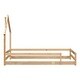 preview thumbnail 25 of 28, Twin Size Wood Bed Frame with House-shaped Headboard Floor bed with Fences