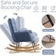 preview thumbnail 8 of 33, HOMYKA Teddy Rocking Chair Nursery Glider Modern Accent Armchair with High Backrest