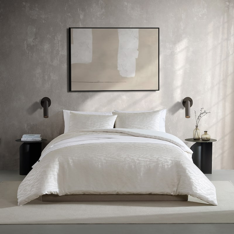 Vera Wang Illusion Porcelain 3 Piece Duvet Cover Set