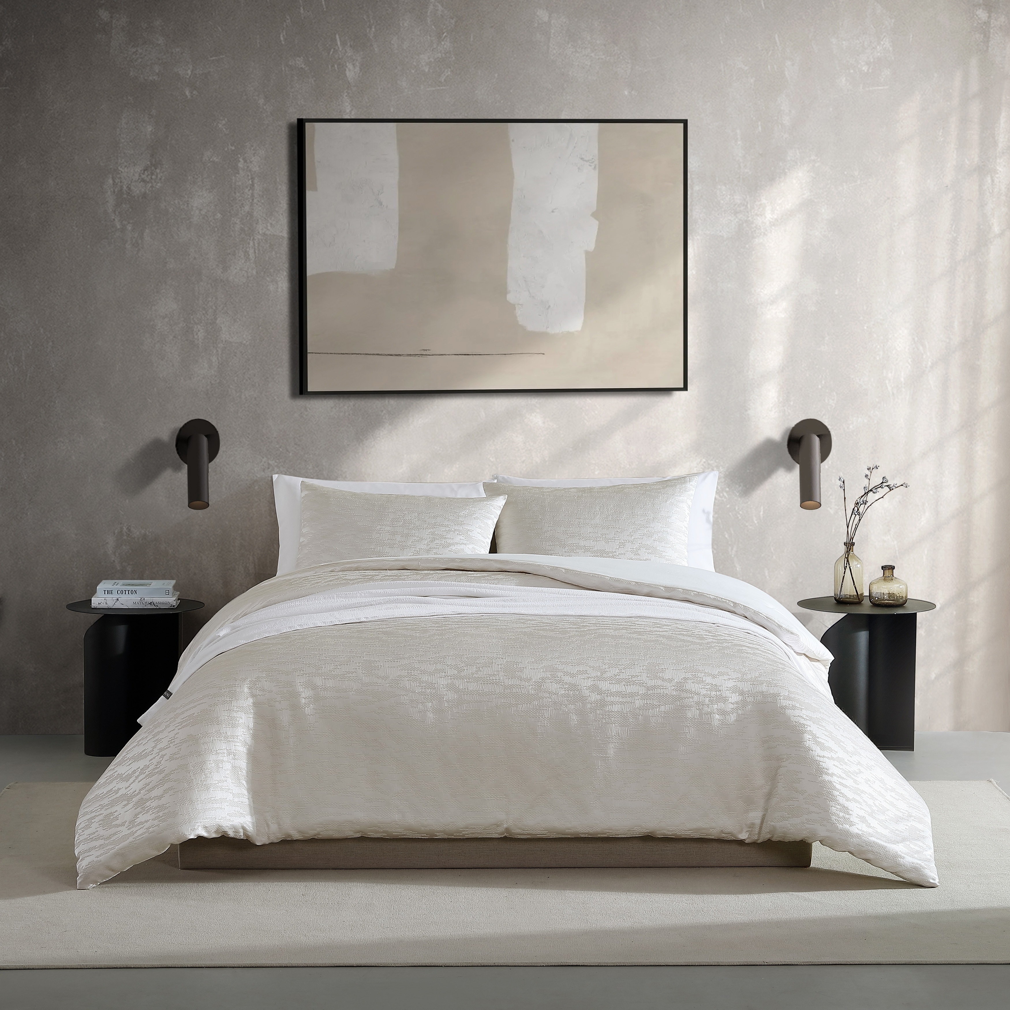 Vera Wang Illusion Porcelain 3 Piece Duvet Cover Set