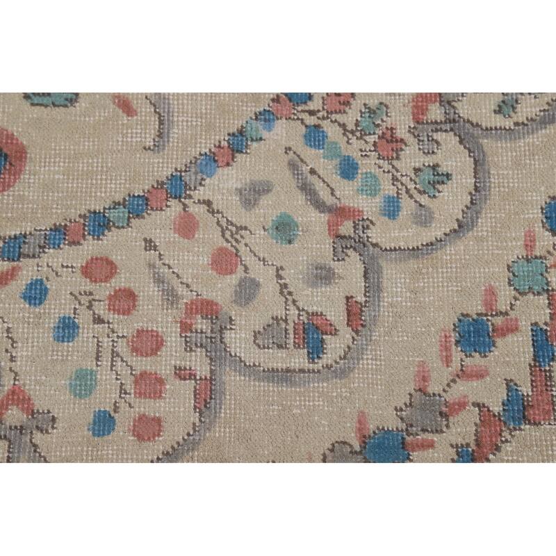 Tabriz Persian Area Rug Hand-Knotted Dining Room Wool Carpet - 7'9"x 11'2"